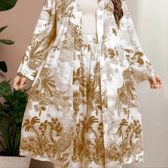 BNWT!! BOHO KIMONO STYLE PANT SUIT!! COAT & PANTS ONLY!! - Picture 3 of 6